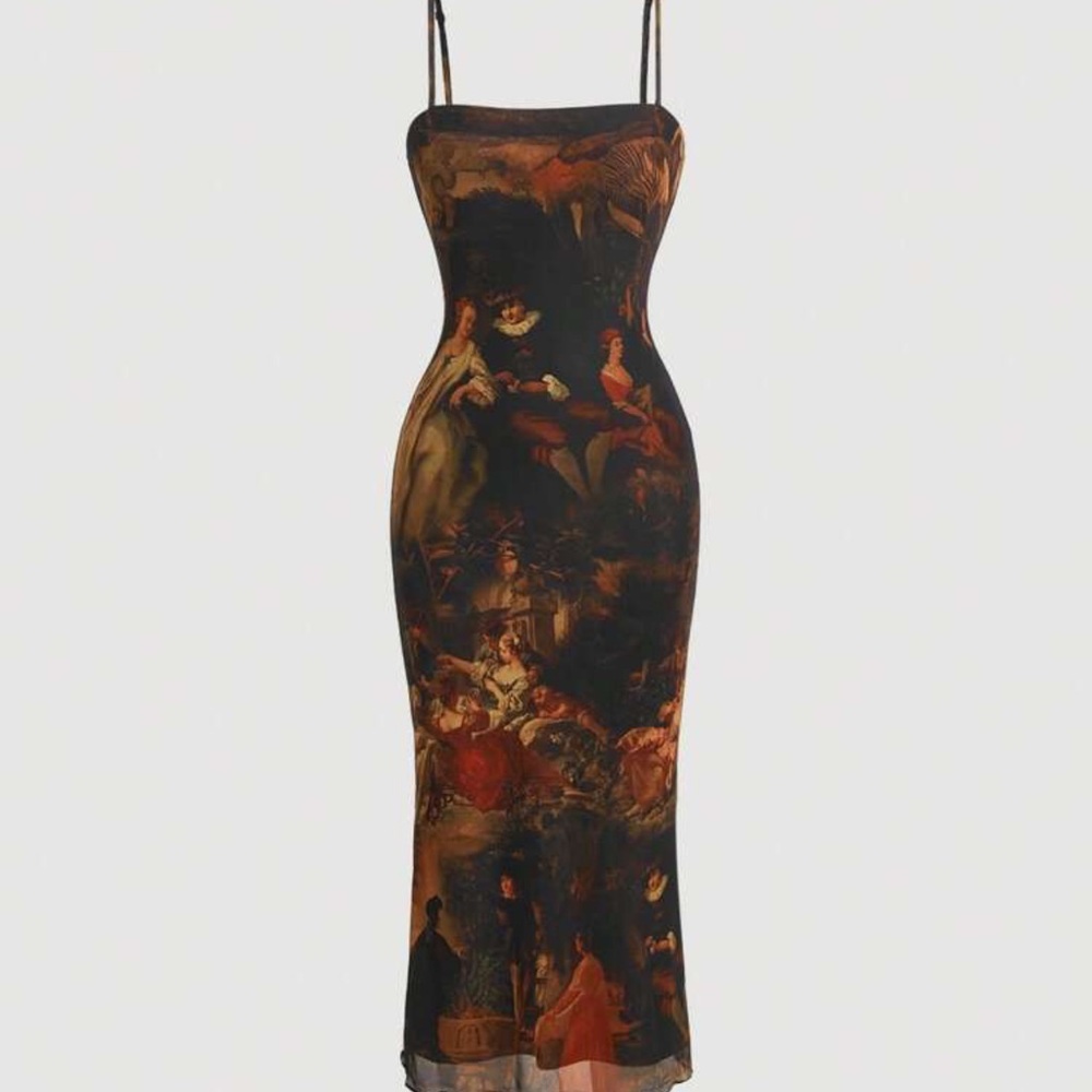 Vintage Lettuce Trim Dress